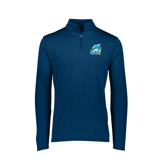[FTLQFLNV-FAXS-LOGO1] Decker Women's Flex-Lite 1/4 Zip Shirt (Female Adult XS, Navy, Logo 1)