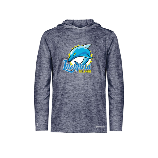 [FOLHCGNV-AS-LOGO1] Decker Men's Charge Hoodie (Adult S, Navy, Logo 1)