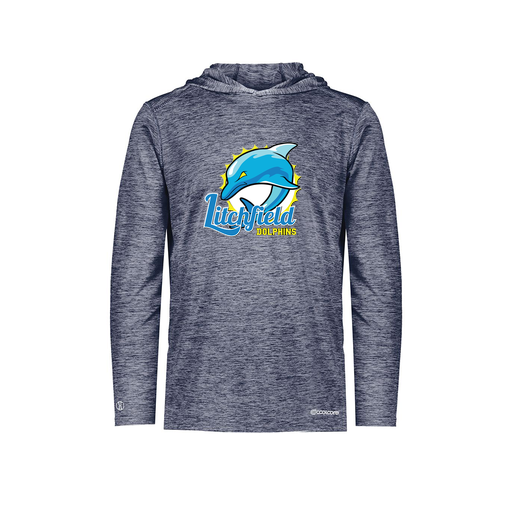 [FOLHCGNV-YS-LOGO1] Decker Youth Charge Hoodie (Youth S, Navy, Logo 1)