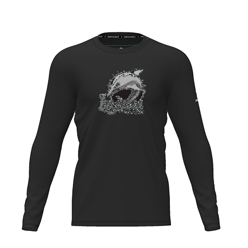 [CUS-DRIF-TEES-PER-CNK-LSL-BLK-YXS-LOGO1] Dri Fit Performance T-Shirt (Youth XS, Black, Logo 1, Long Sleeve)