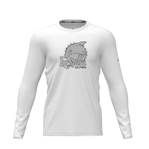[CUS-DRIF-TEES-PER-CNK-LSL-WHT-YXS-LOGO1] Dri Fit Performance T-Shirt (Youth XS, White, Logo 1, Long Sleeve)