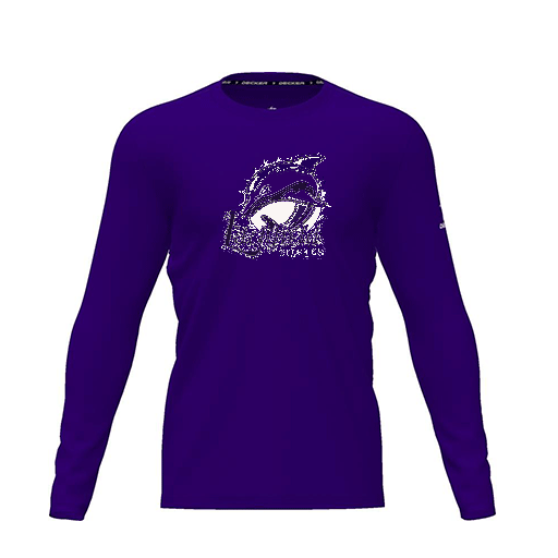 [CUS-DRIF-TEES-PER-CNK-LSL-PUR-YXS-LOGO1] Dri Fit Performance T-Shirt (Youth XS, Purple, Logo 1, Long Sleeve)