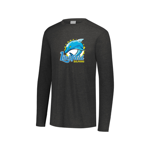 [FTLCUBBK-AXS-LOGO1] Decker Men's Tri-Blend T-Shirt - Long Sleeve (Adult XS, Black, Logo 1)