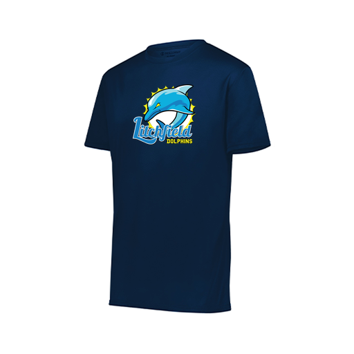 [222819.065.XXS-LOGO1] Youth Movement Dri Fit Shirt (Youth XXS, Navy, Logo 1)