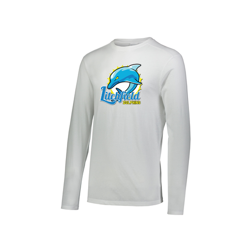 [3076.005.S-LOGO1] Youth LS Ultra-blend T-Shirt (Youth S, White, Logo 1)