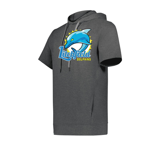 [222605-GRY-YS-LOGO1] YOUTH VENTURA SOFT KNIT SHORT SLEEVE HOODIE (Youth S, Gray, Logo 1)